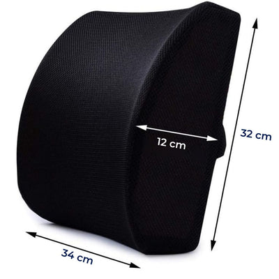 DriveEase | Car Lumbar Support Cushion – Memory Foam Relief – Breathable Mesh – Ideal for Commute & Long Drives