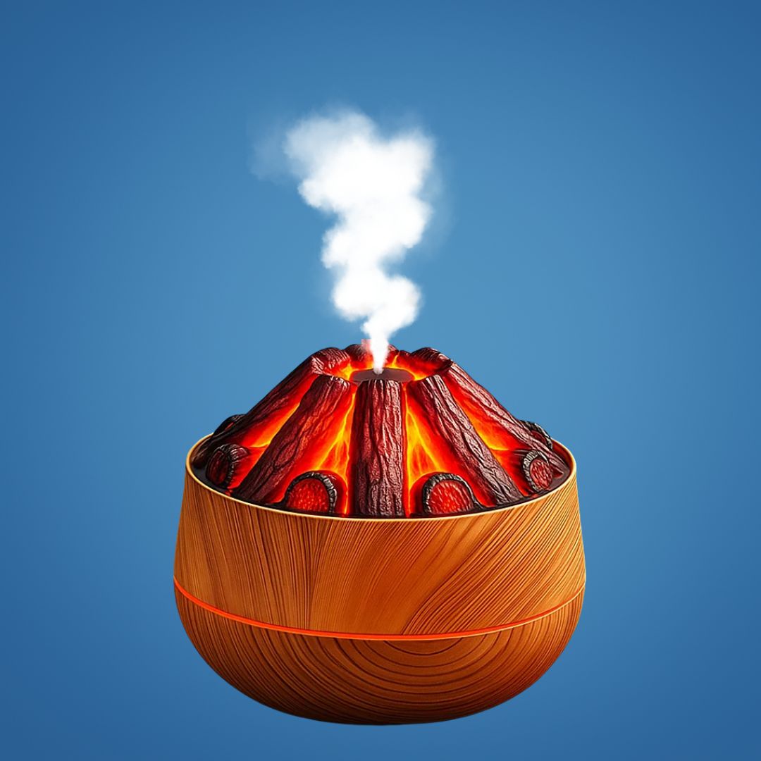 FlameMist | Essential Oil Diffuser – Flame LED – Two Mist Modes – Quiet USB Design – Home Relaxation