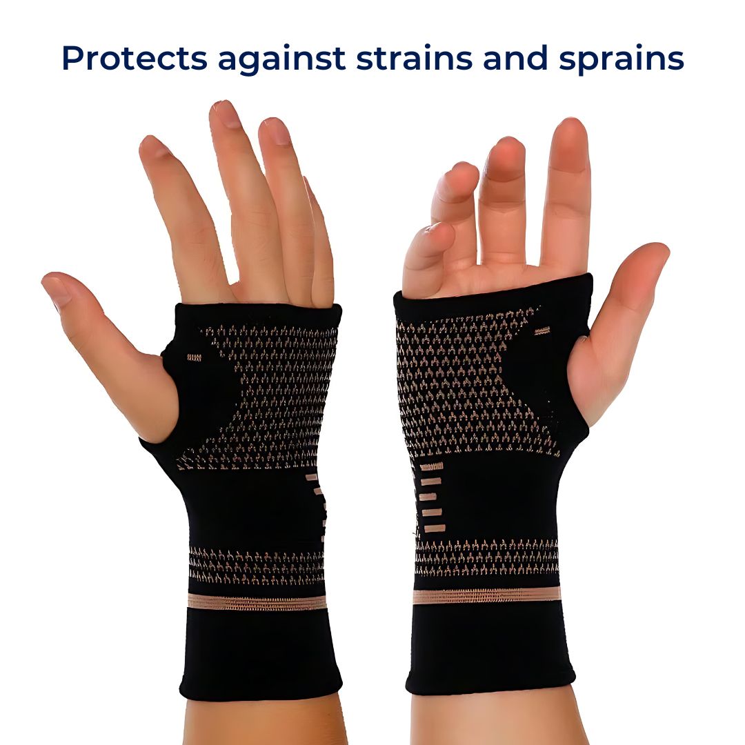 FlexiSupport Wrist Hand Brace for Daily Support and Pain Relief - Breathable fabric | Ideal for Injuries - Chronic Conditions and Post-Surgery Recovery