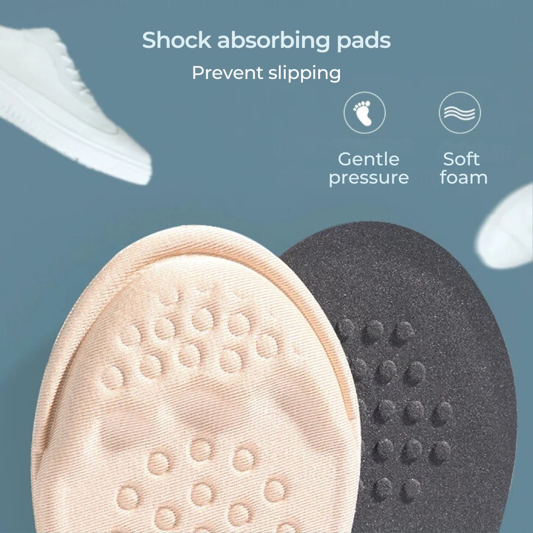 FootEase Shoes Half Insoles Forefoot Inserts | Foot Pain Relief - Shock Absorption - Custom Fit for Everyday Comfort