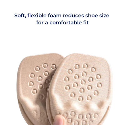 FootEase Shoes Half Insoles Forefoot Inserts | Foot Pain Relief - Shock Absorption - Custom Fit for Everyday Comfort