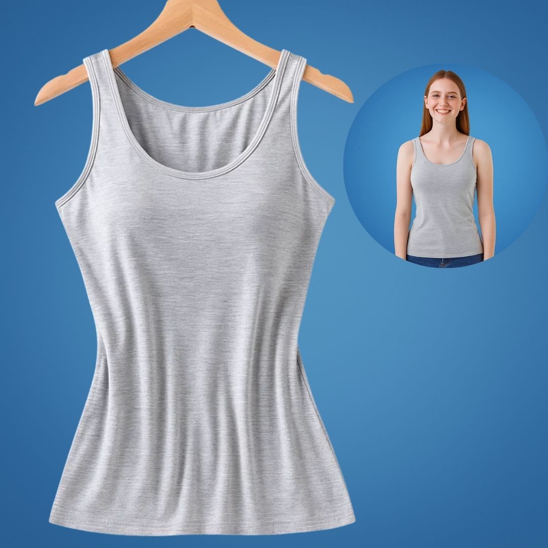 ComfortFlex | Padded Tank Top with Built-In Bra – Supportive Fit – Breathable Fabric – Ideal for Active Women