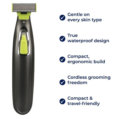 GroomEase | Body Hair Trimmer – Comfortable All-Skin Grooming – Compact Washable Design – Waterproof Precision – Everyday Travel Use