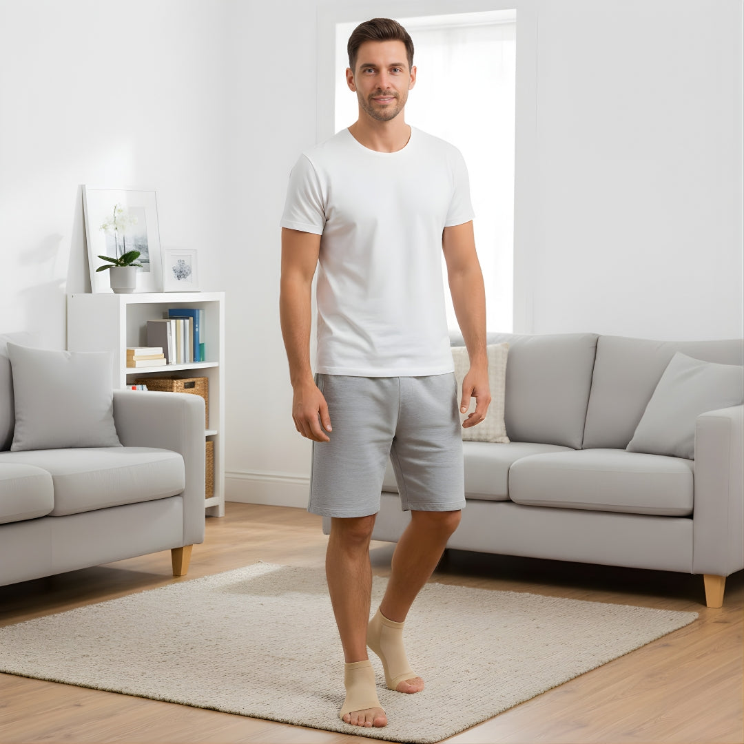 HeelEase | Gel Heel Repair Socks – Moisturising Gel Lining – Cushioned Open-Toe – Softens Cracked Heels Overnight – For Foot Relief Comfort