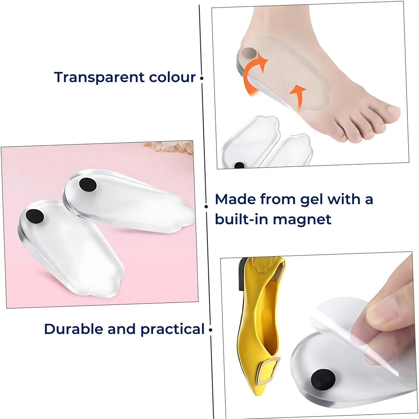 HeelGuard | Silicone Gel Heel Pads – Heel Pain Relief – Shock-Absorbing Cushion – Orthotic Support for Daily Comfort