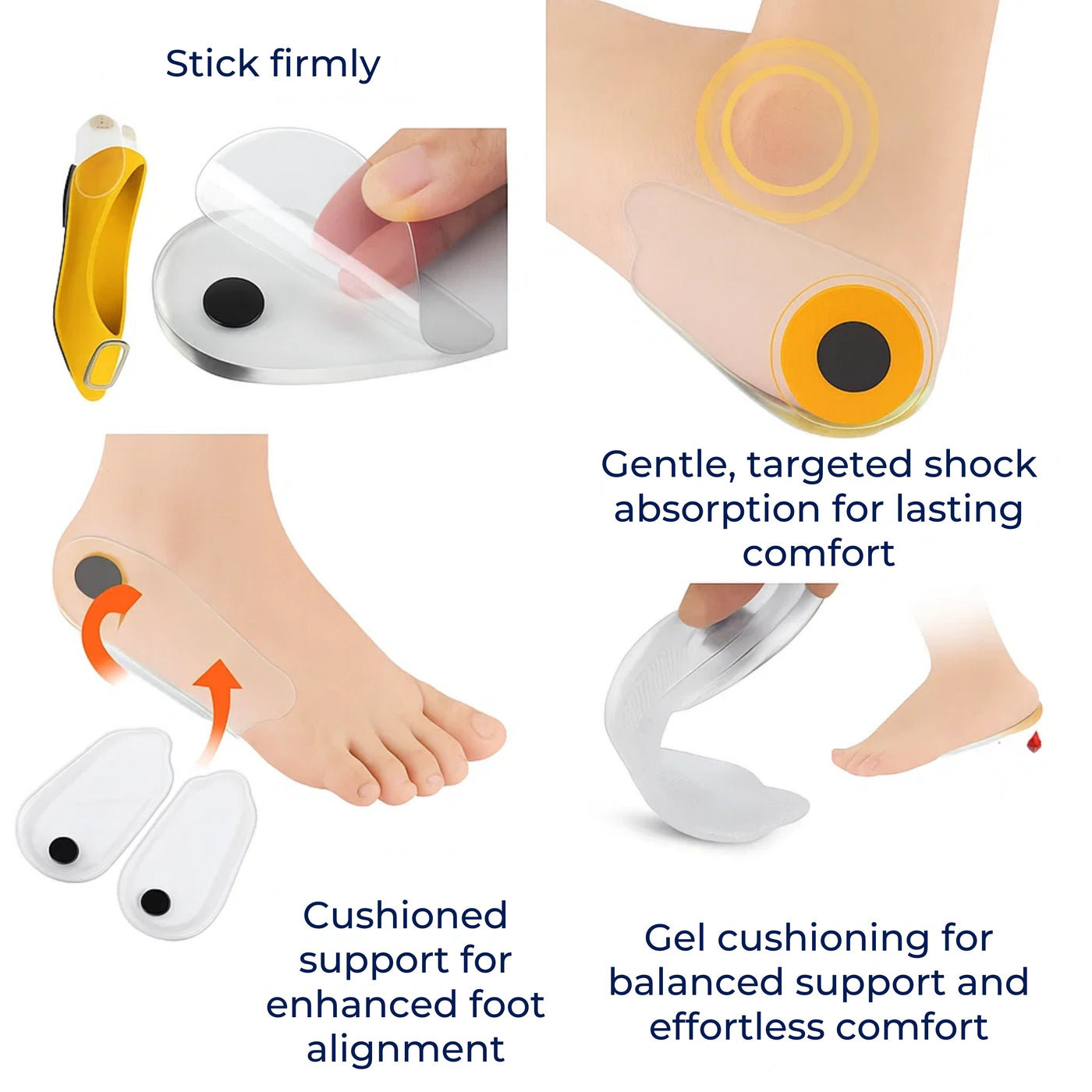 HeelGuard | Silicone Gel Heel Pads – Heel Pain Relief – Shock-Absorbing Cushion – Orthotic Support for Daily Comfort