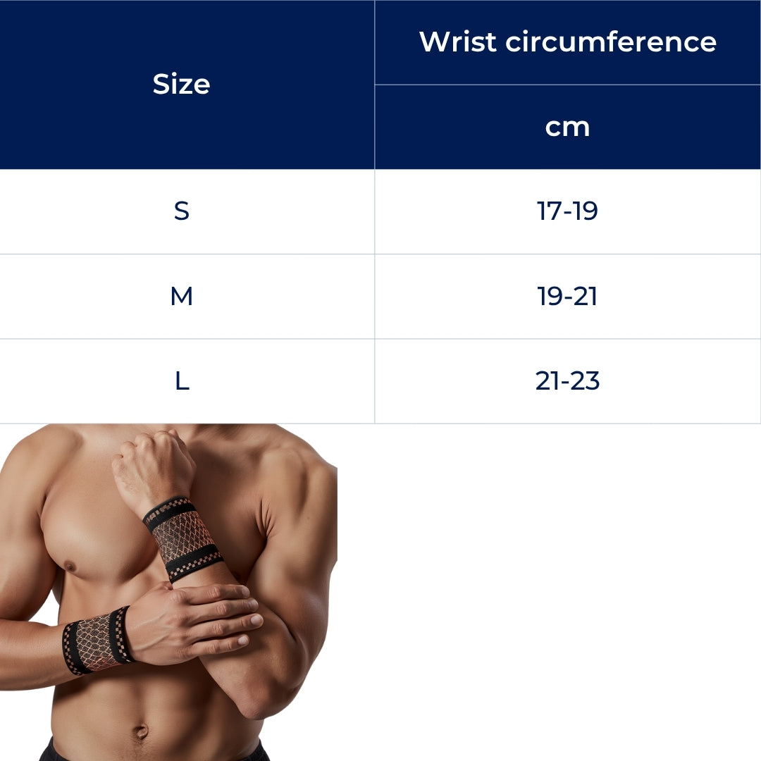 JointGuard | Wrist Support Brace – Copper‑Infused Compression for Wrist Pain Relief – Breathable Low‑Profile Sleeve for Everyday & Sports