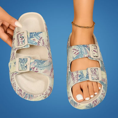 SoleEase | Women's Double Buckle Sandals – Adjustable Fit – Cushioned Footbed – Ideal for Beach & Casual Wear