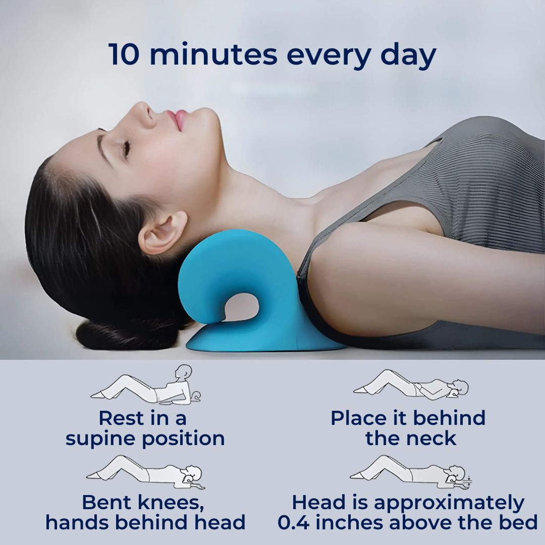 NeckAlign Chiropractic Neck Pillow | Stretcher for Neck - Pain Relief - Improved Posture - Better Sleep