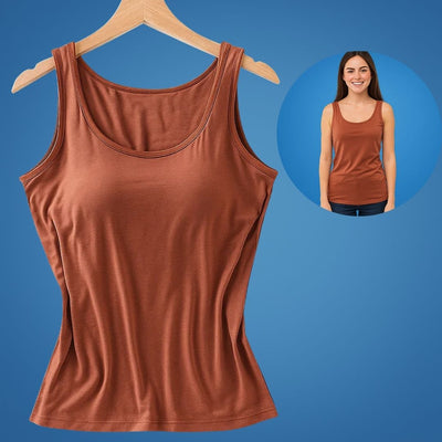 ComfortFlex | Padded Tank Top with Built-In Bra – Supportive Fit – Breathable Fabric – Ideal for Active Women