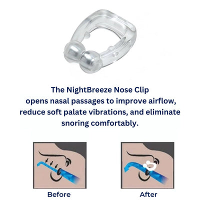 NightBreeze Magnetic Anti-Snoring Nose Clip - Effective Sleep Aid | Reduces Snoring for Better Rest