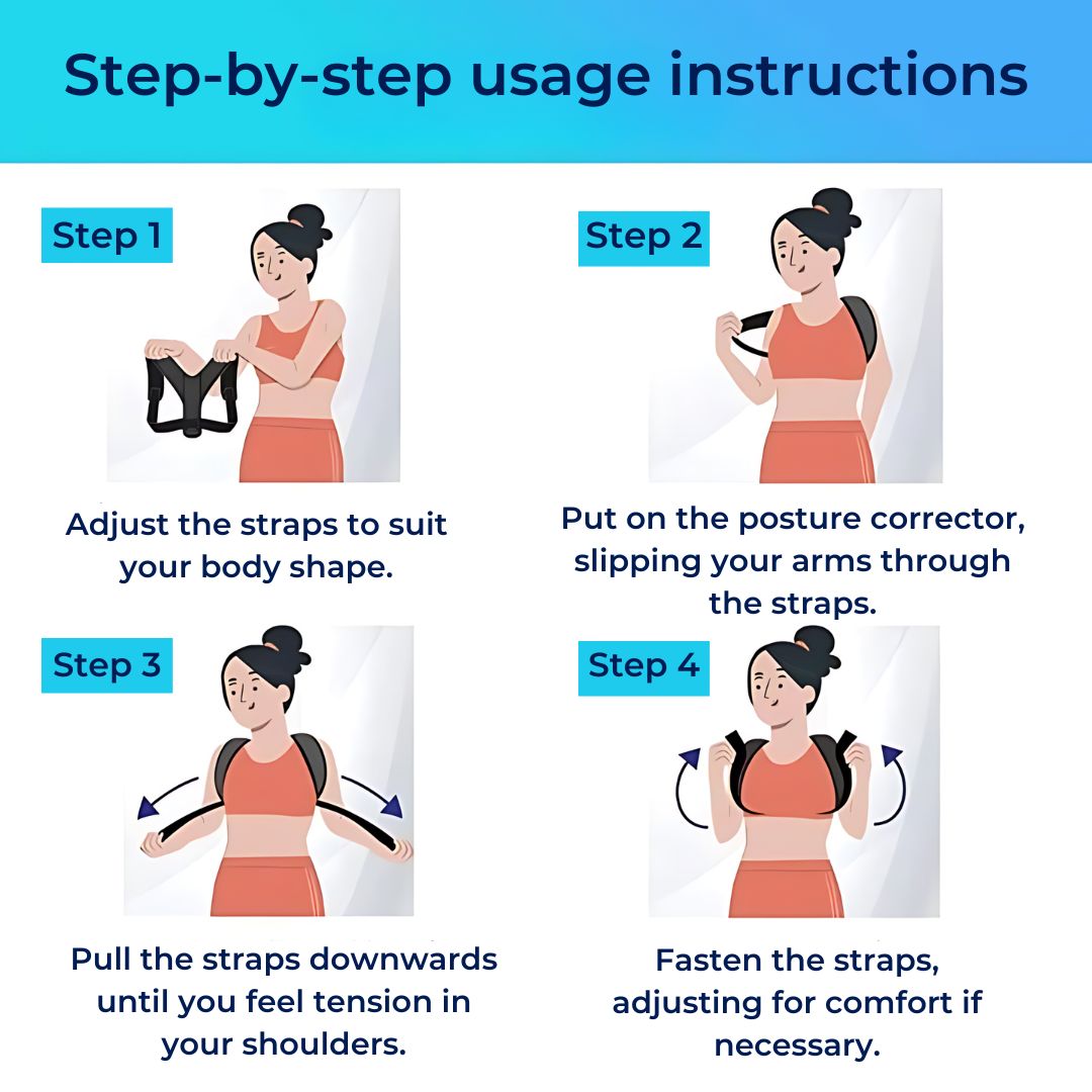 PerfectAlign Back Brace Posture Corrector Support Adjustable Ideal ORTHOPULSE UK