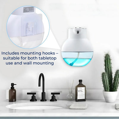 PureFoam | Touchless Foam Soap Dispenser – Infrared Sensor – IPX5 Waterproof – USB Rechargeable Hygiene
