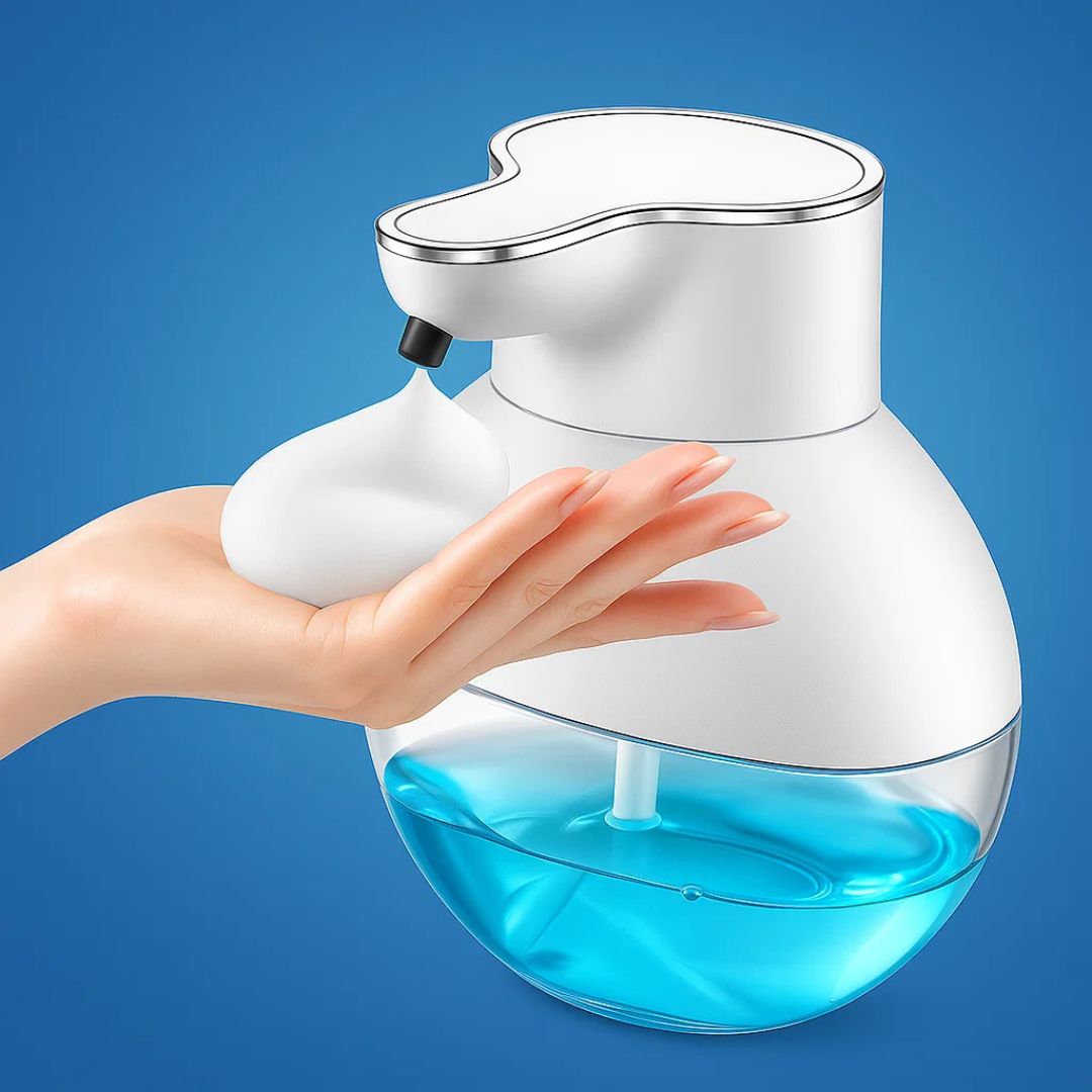 PureFoam | Touchless Foam Soap Dispenser – Infrared Sensor – IPX5 Waterproof – USB Rechargeable Hygiene