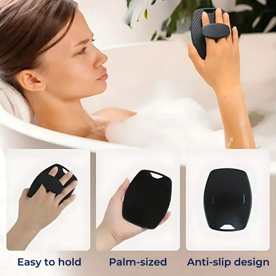 PureGlide | Silicone Body Scrubber – Antimicrobial Exfoliation – Quick‑Dry Hygienic Design – Sensitive‑Skin Shower Use