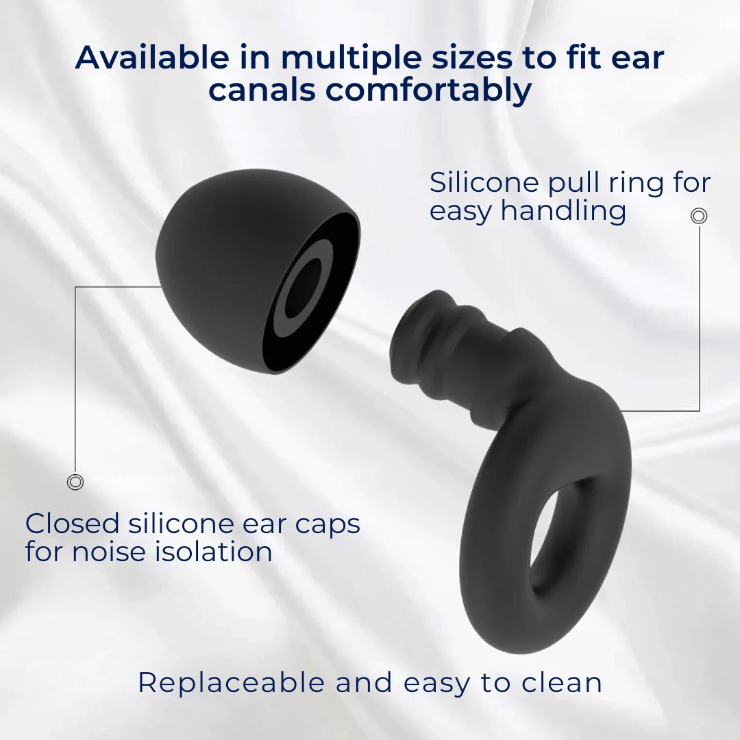 QuietGuard Earplugs Noise Reduction | Comfortable - for Sleep - Travel - Concerts - Swimming - Work Environments