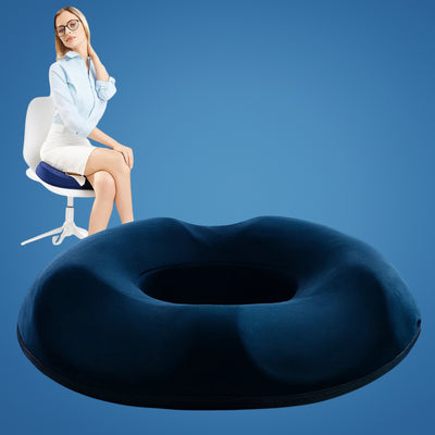 SitRelief | Donut Seat Cushion – Tailbone & Haemorrhoid Relief – Memory Foam – Washable Cover – Office, Travel, Postpartum Use