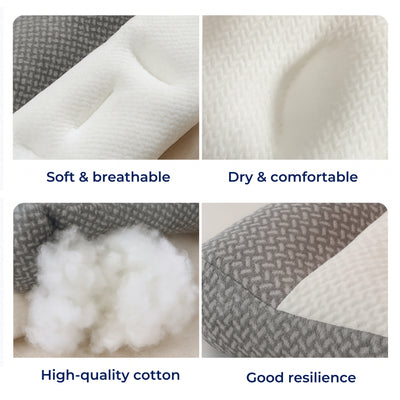 SpineEase | Orthopedic Neck Pillow – Pain Relief – Breathable Memory Foam – For Side Sleepers & All Sleep Positions