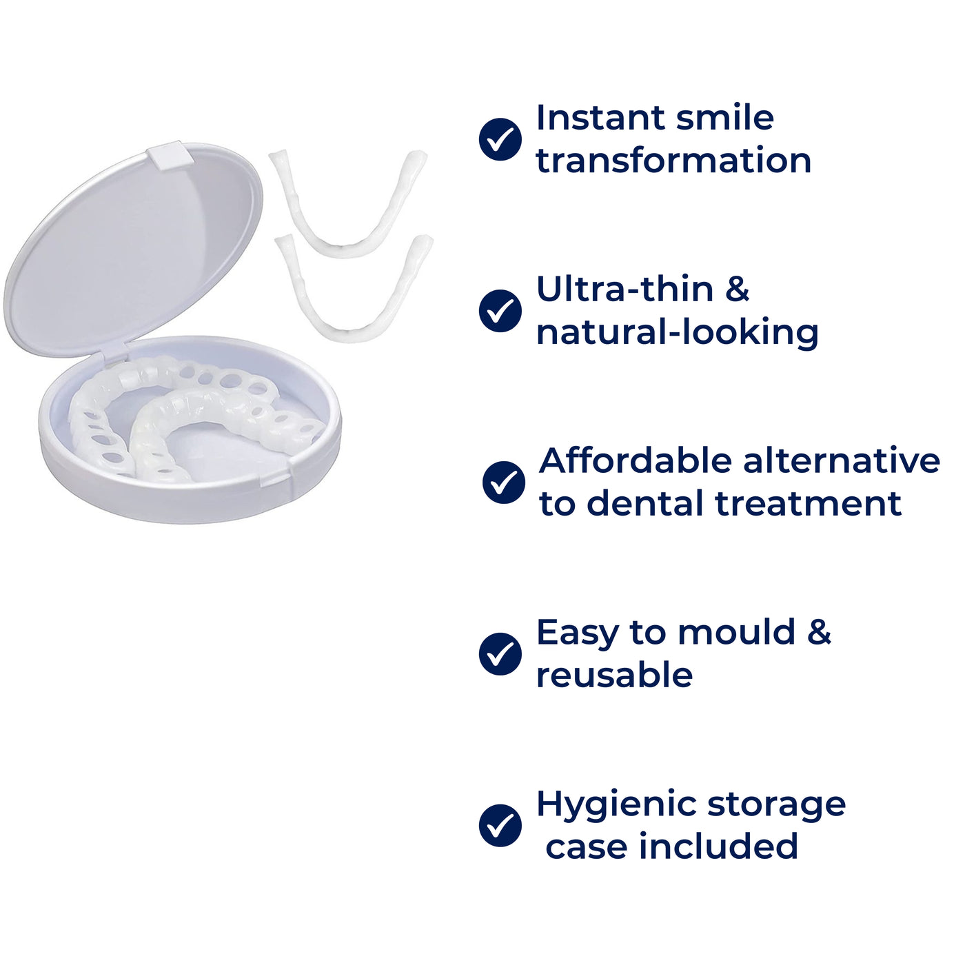 SmileEase | Clip-On Veneers – Instant Smile Enhancement – Ultra-Thin Design – Ideal for Adults Seeking Affordable Dental Solutions