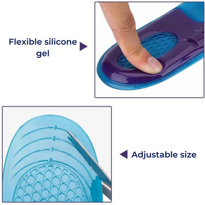 SoleRelief | Gel Insoles for Morton's Neuroma – Shock-Absorbing Silicone – Arch Support – Pain Relief for Active Adults