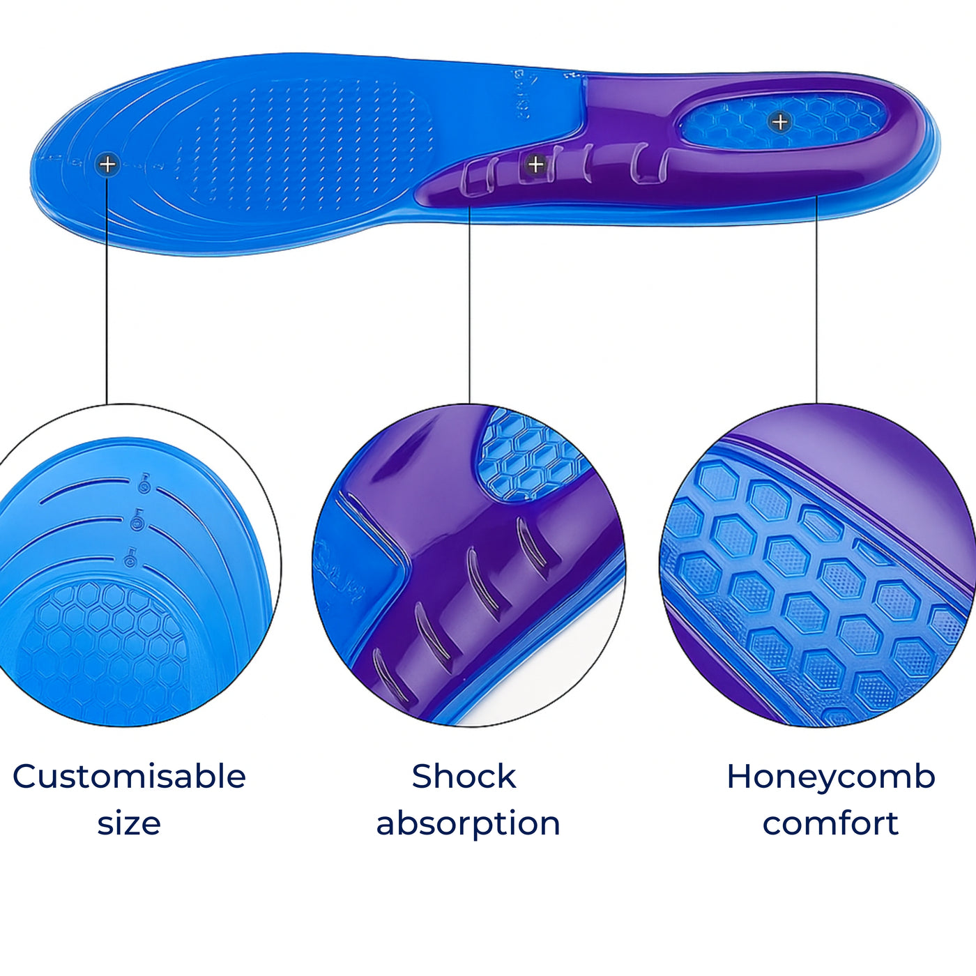 SoleRelief | Gel Insoles for Morton's Neuroma – Shock-Absorbing Silicone – Arch Support – Pain Relief for Active Adults