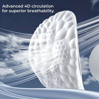 StepEase Cloud 4D Orthopedic Insoles for Foot Pain Relief | Heel pain Relief - Shock Absorption Insoles - Foot Comfort - Posture Support