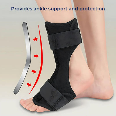 StrideGuard Drop Foot Brace Support | Foot and Ankle Support - Lifts Front Foot - Improves Gait - Reduces Falls - Alleviates Pain for Mobility Aid