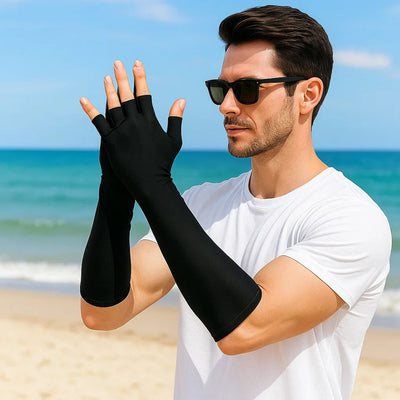 SunGuard Pro | Sun Protection Gloves – Prevents Sunburn – Breathable Stretch – Fingerless Comfort for Outdoor Use