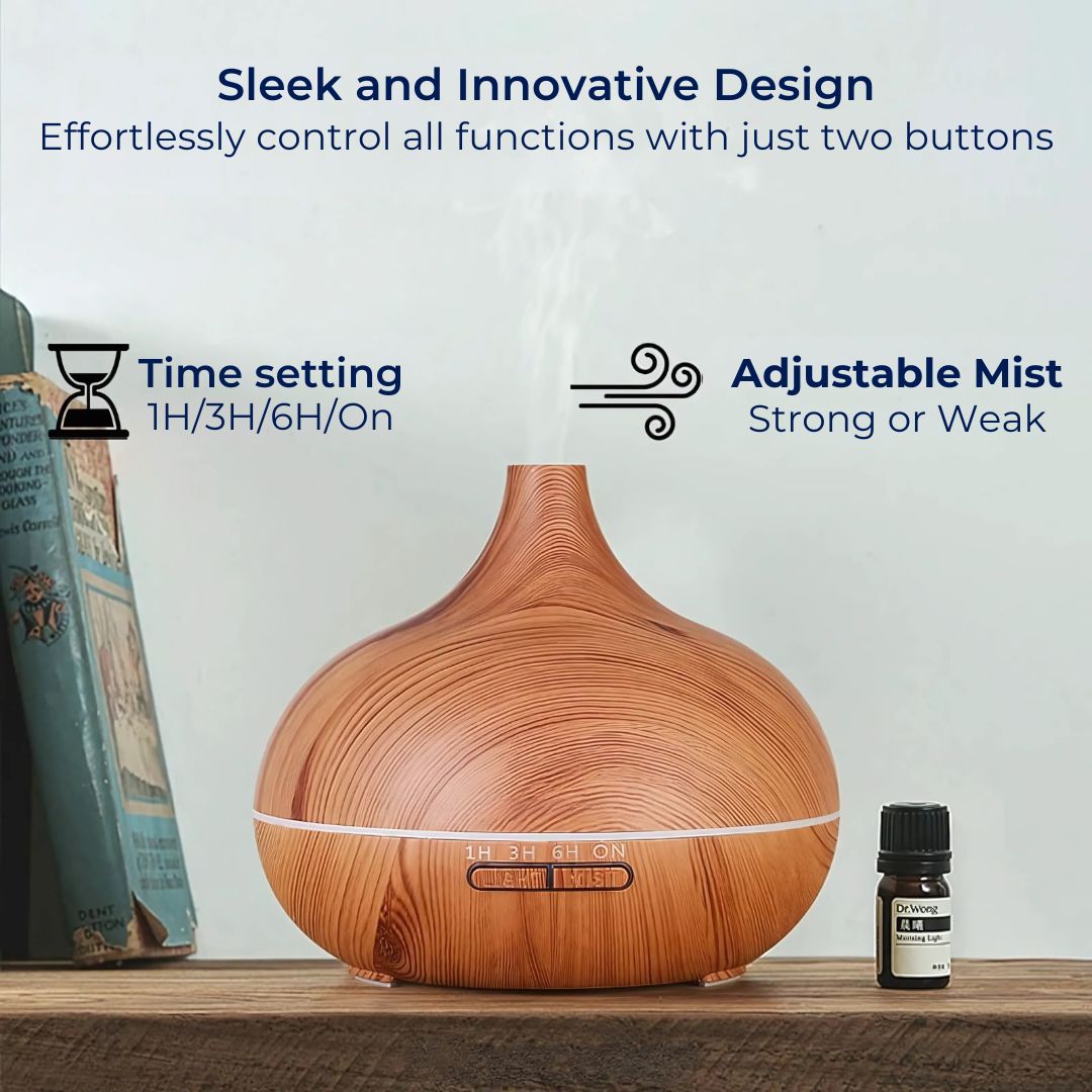 ZenAir Essential Oil Diffuser and Humidifier for Aromatherapy | Air Purification and Moisturised Comfort – Ideal for Wellness and Relaxation