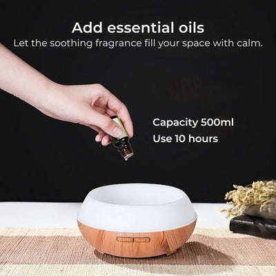 ZenAir Essential Oil Diffuser and Humidifier for Aromatherapy | Air Purification and Moisturised Comfort – Ideal for Wellness and Relaxation