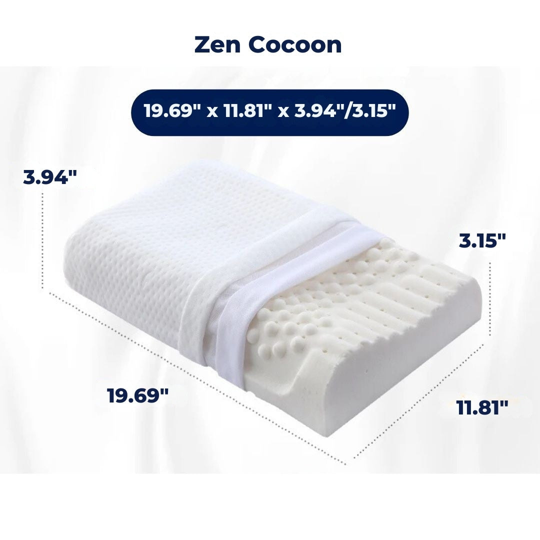 EcoNeck Comfort | 100% Natural Latex Orthopedic Pillow - for Neck Pain - Comfortable and Supportive Pillow - Better Sleep - Wellness