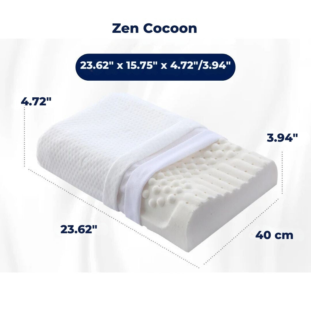 EcoNeck Comfort | 100% Natural Latex Orthopedic Pillow - for Neck Pain - Comfortable and Supportive Pillow - Better Sleep - Wellness