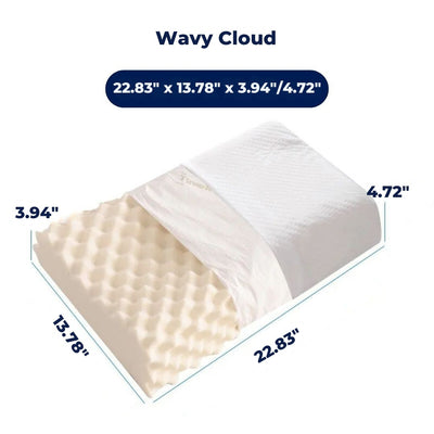 EcoNeck Comfort | 100% Natural Latex Orthopedic Pillow - for Neck Pain - Comfortable and Supportive Pillow - Better Sleep - Wellness