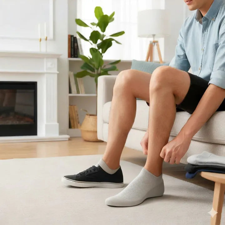 FreshStep | Men’s Bamboo Low-Cut Socks – Moisture-Wicking – Soft Elastic Fibre – Sweat-Free All-Day Comfort – Durable Odour Control