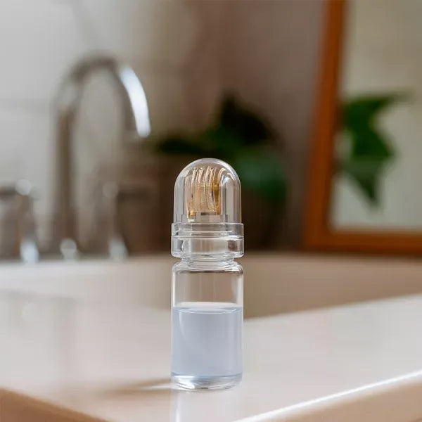 SkinFuse | Microneedle Derma Roller – Boosts Serum Absorption – Refillable Bottle & Fine Needles – Safe At-Home Skincare