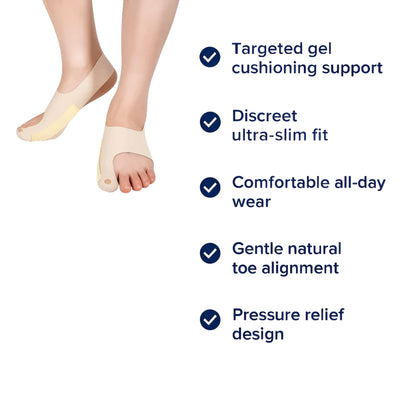 StrideEase | Bunion Relief Sleeve – Pain-Reducing Gel Padding – Ultra-Slim Stretch Fabric – Everyday Comfort and Alignment for Bunions
