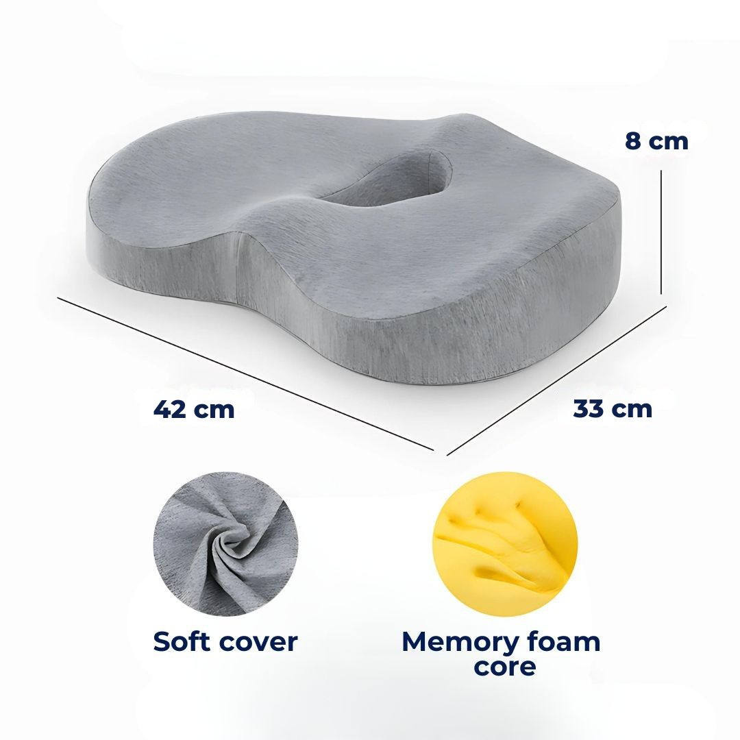 OrthoEase Orthopedic Comfort Set - Seat & Back Cushion | for Pain Relief and Posture Support - for Office Workers - Seniors - Pregnant Women