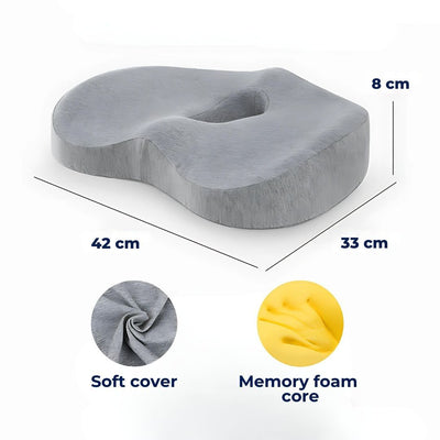 OrthoEase Orthopedic Comfort Set - Seat & Back Cushion | for Pain Relief and Posture Support - for Office Workers - Seniors - Pregnant Women