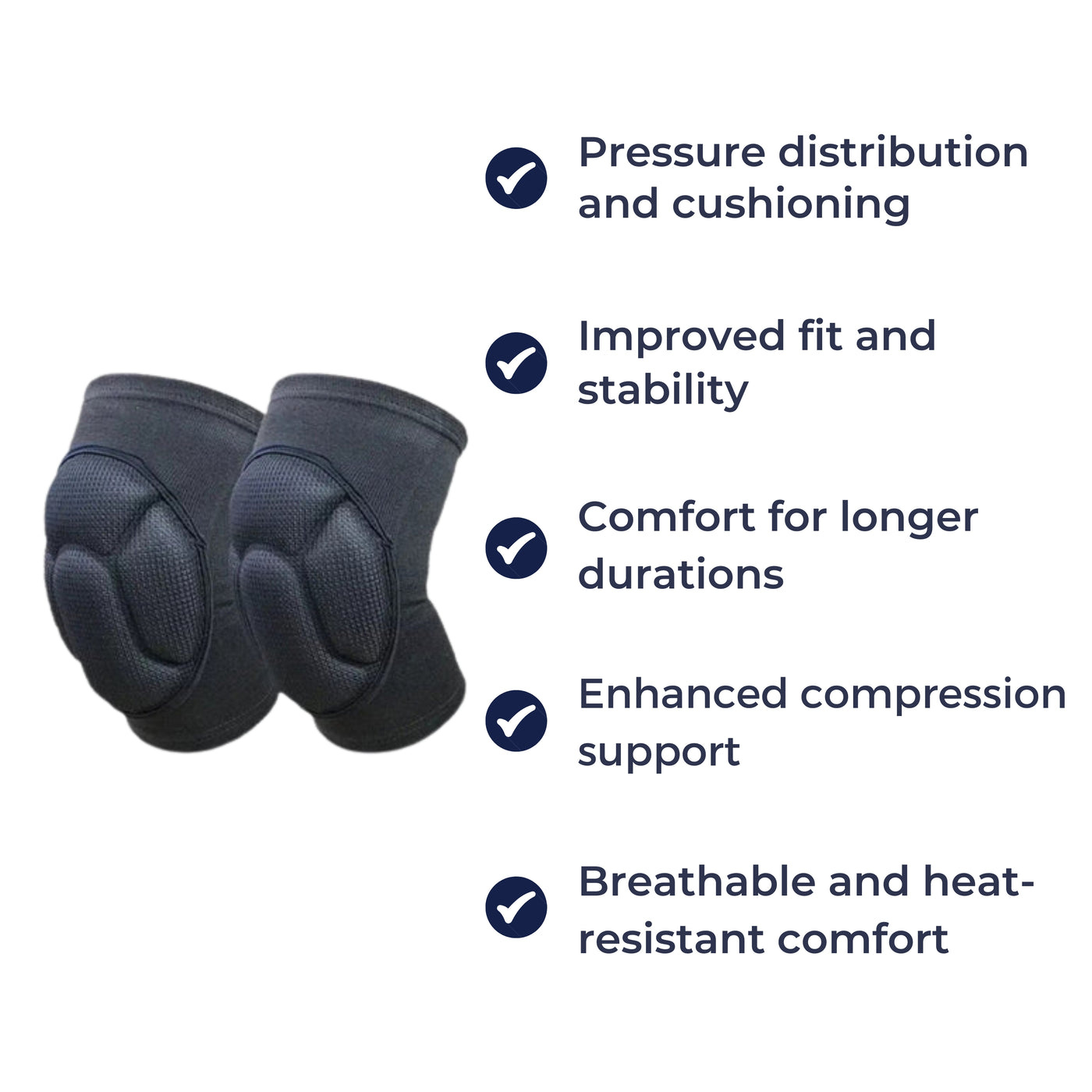 KneeProX | Shock-Absorbing Knee Pads – Breathable Compression Support – Anti-Slip Cushion Design – Sports & Injury Prevention