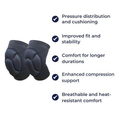 KneeProX | Shock-Absorbing Knee Pads – Breathable Compression Support – Anti-Slip Cushion Design – Sports & Injury Prevention