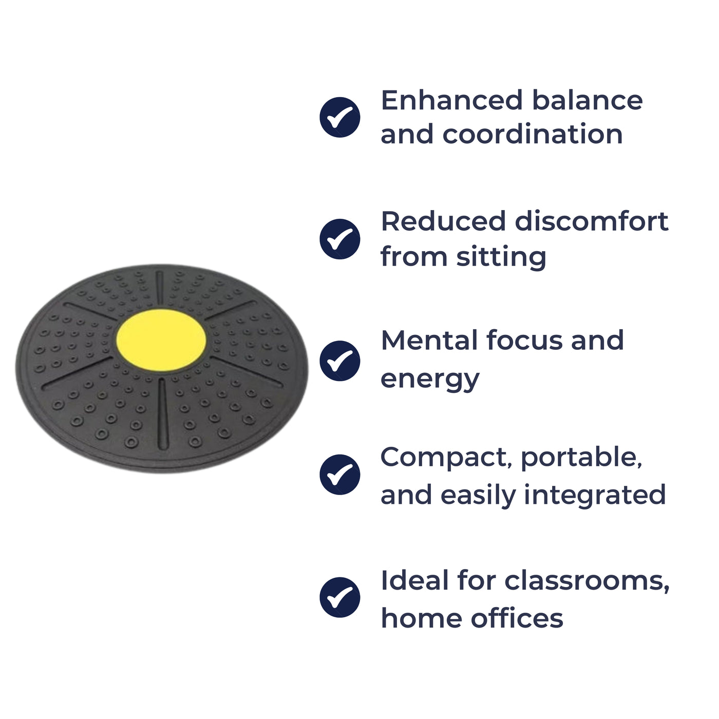 BalanceCore | Wobble Cushion Balance Disc – Improve Core Strength & Posture – Durable Anti-Slip Design – Office & Fitness Training