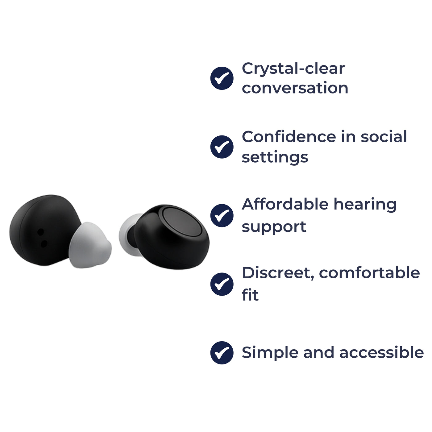 HearEase | OTC Hearing Amplifier – Noise Reduction & Clarity Boost – Rechargeable Lightweight Design – Everyday Conversations