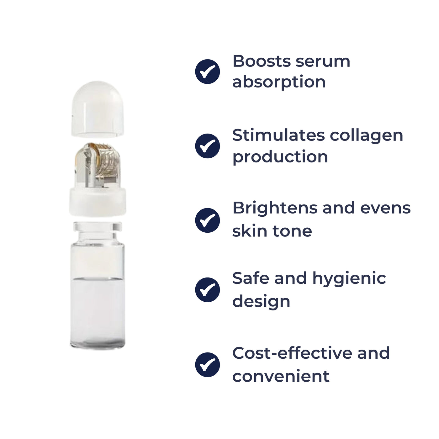 SkinFuse | Microneedle Derma Roller – Boosts Serum Absorption – Refillable Bottle & Fine Needles – Safe At-Home Skincare