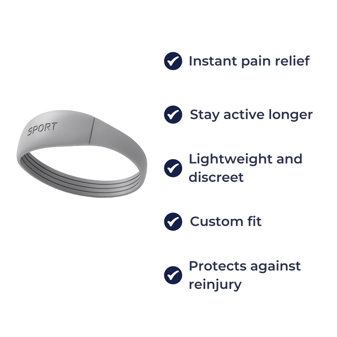 TidoSil | Patellar Tendon Strap – Compression Knee Band Relief – Silicone Non-Slip Elastic – Running & Sport Use