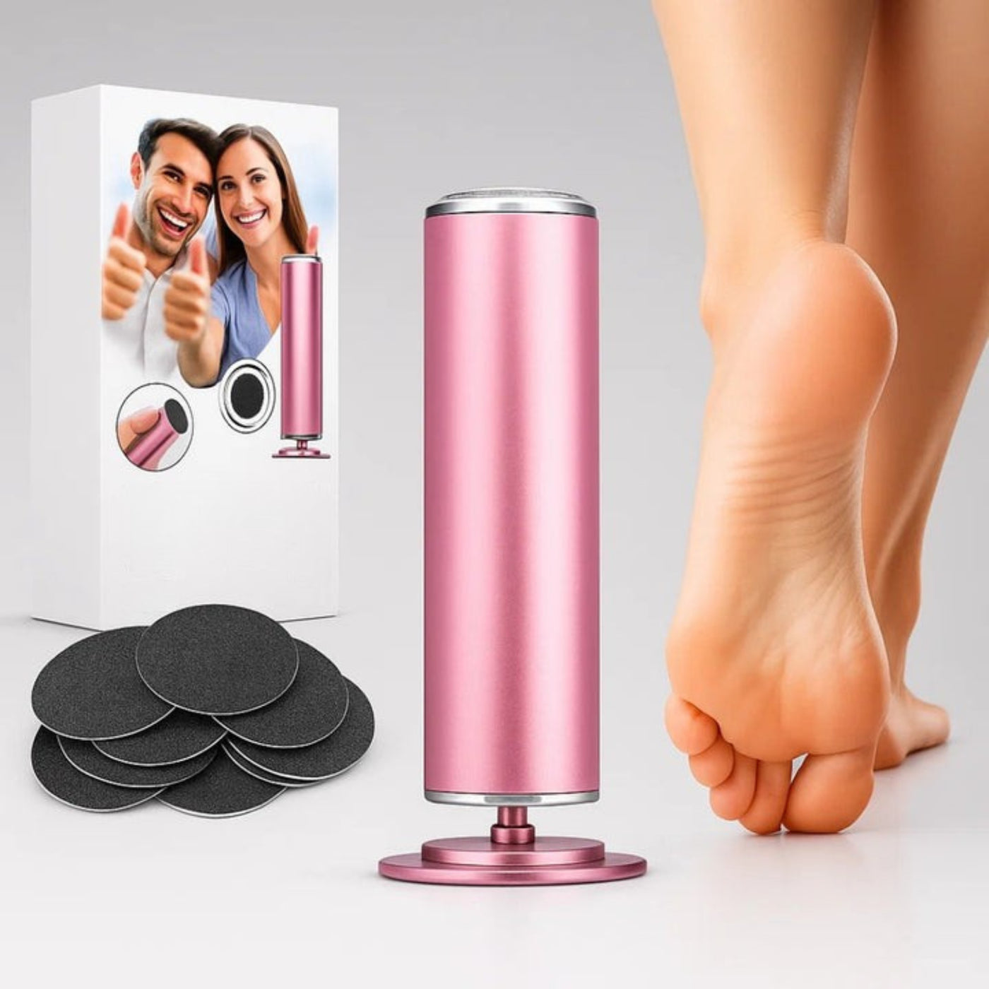 SmoothStep | Electric Foot File Callus Remover – Hard Skin Removal – Waterproof Rechargeable – Restores Soft Smooth Feet Instantly