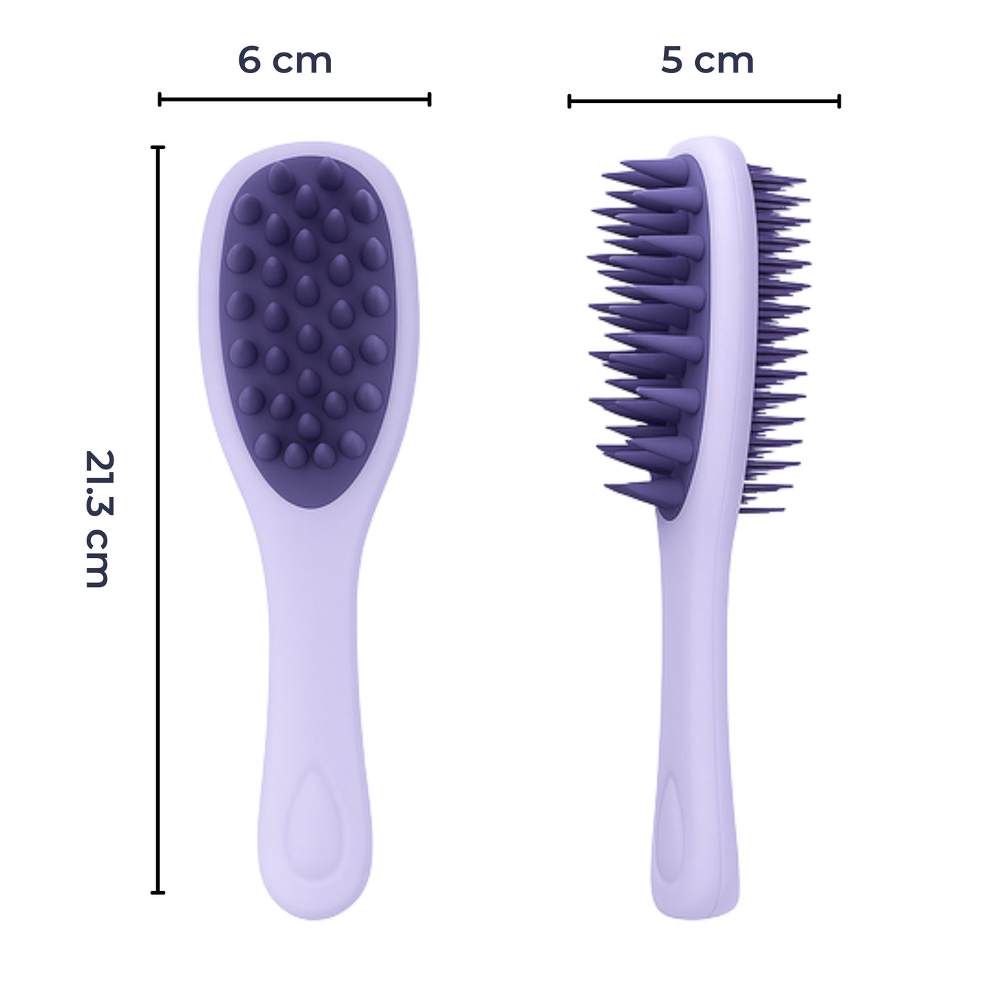 ScalpLuxe | Double-Sided Shampoo Brush – Silicone Scalp Massager – Deep Clean for Oily Hair & Sensitive Scalp