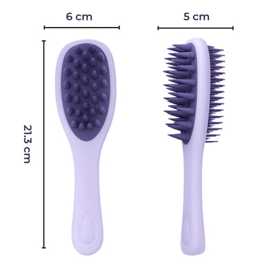 ScalpLuxe | Double-Sided Shampoo Brush – Silicone Scalp Massager – Deep Clean for Oily Hair & Sensitive Scalp