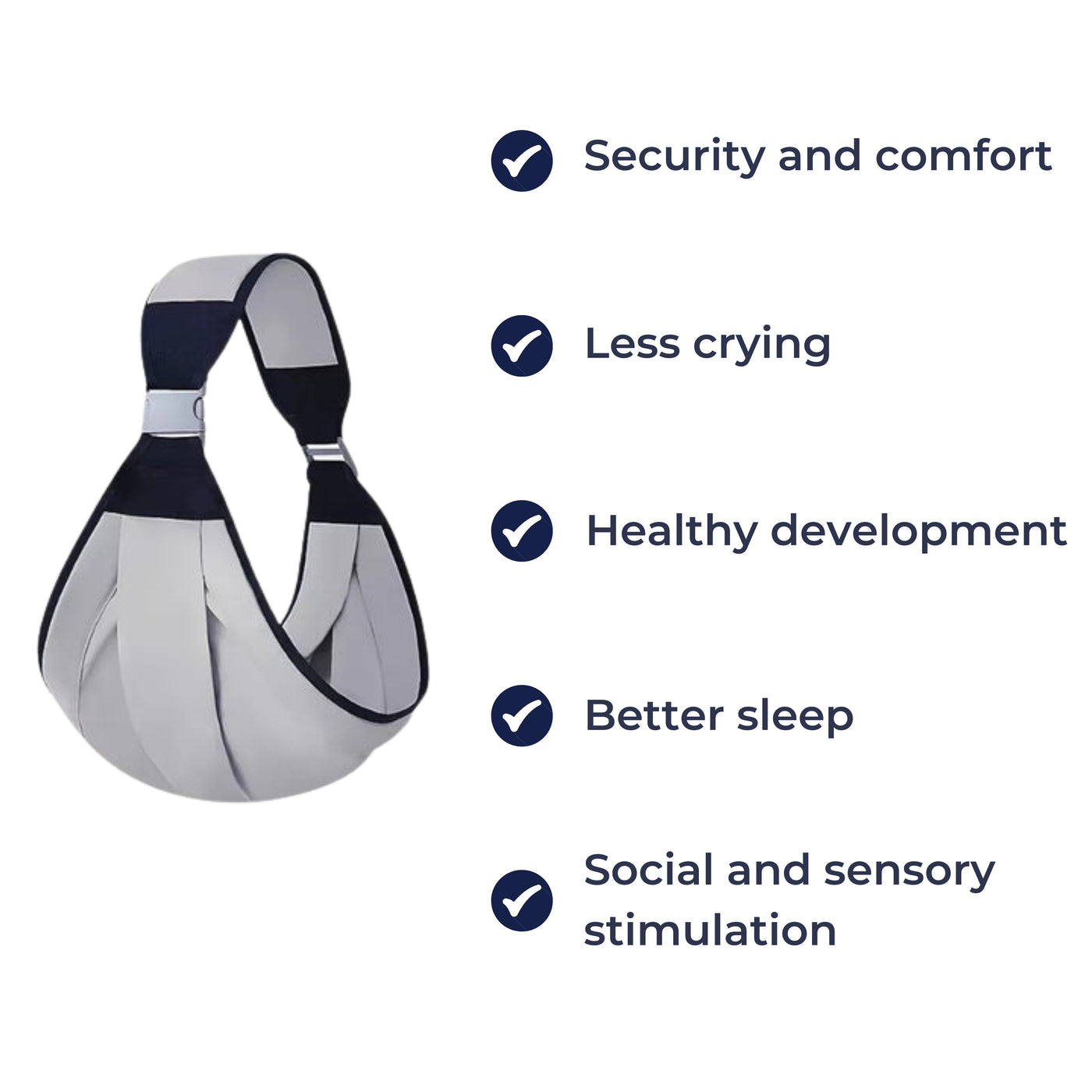 CarryEase | Baby Carrier Sling – Ergonomic Breathable – Lightweight Mesh Adjustable – Newborns and Parents