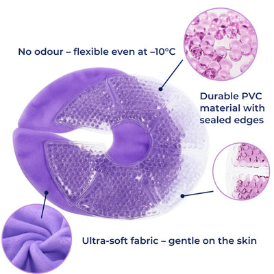 NurseEase | Breast Therapy Gel Pads – Engorgement Relief – Hot & Cold Contoured Gel Design – Comfort & Pain Relief for Nursing Mums