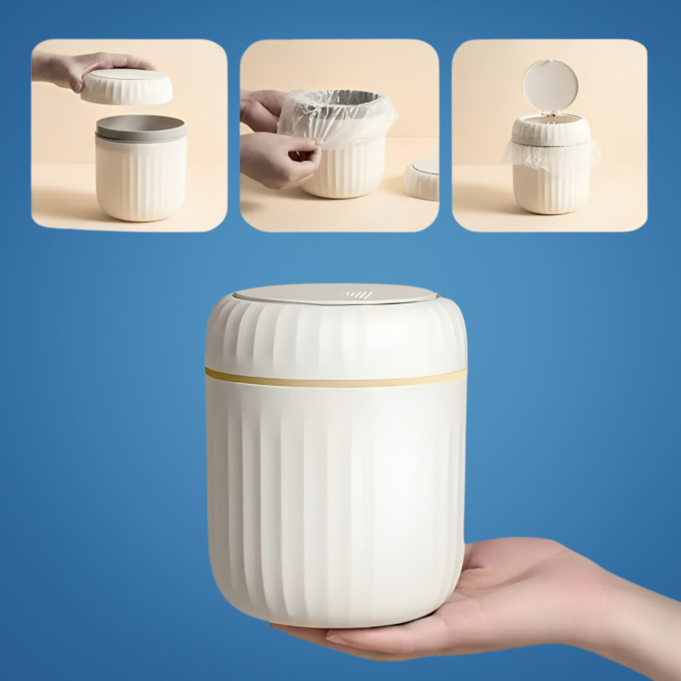 NeatBin | Desktop Bin – Odour-Sealing Lid – Durable Removable Inner Bucket – Compact Space-Saving Design – Keeps Desks Clean & Fresh